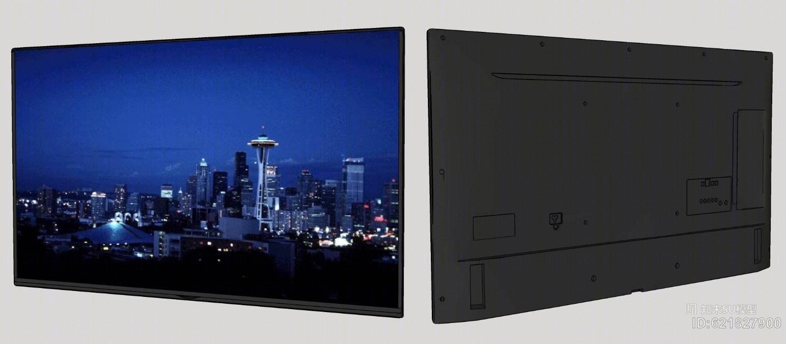 液晶壁挂电视机SU模型下载【ID:621827900】