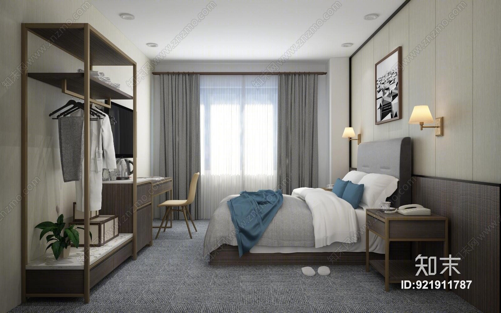 现代单身公寓3D模型下载【ID:921911787】