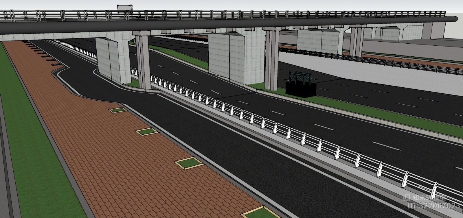 下穿通道SU模型下载【ID:322067023】