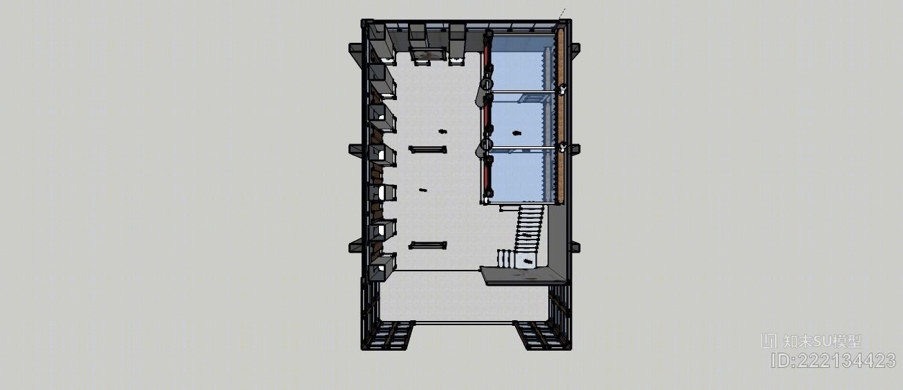 展柜SU模型下载【ID:222134423】