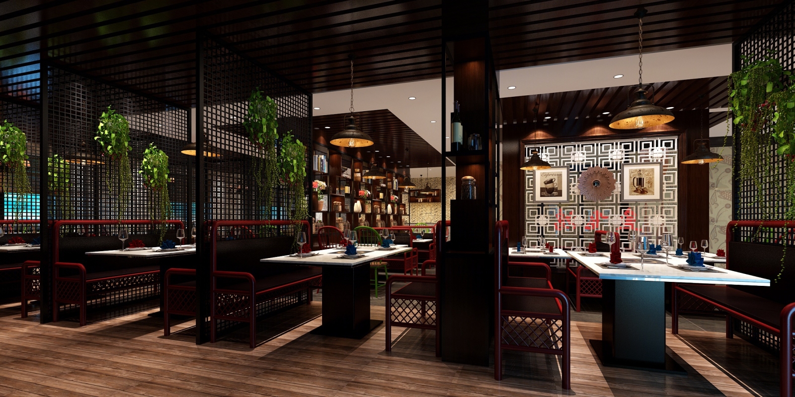 工业风餐厅3D模型下载【ID:722239922】