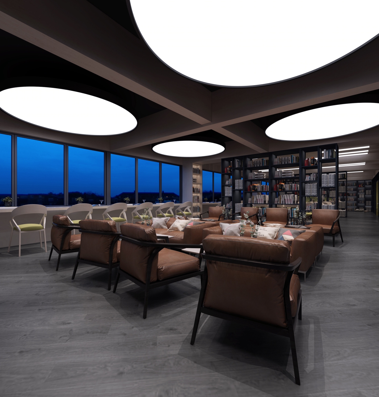 现代城市书屋3D模型下载【ID:822251202】