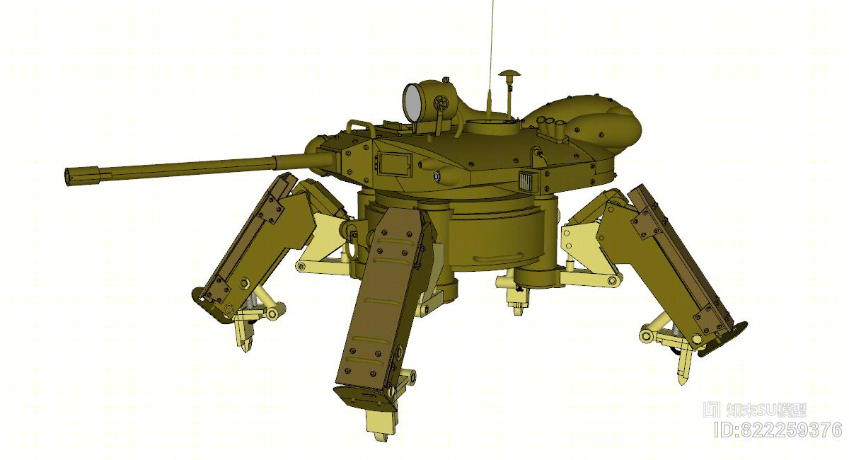沙漠步行坦克01SU模型下载【ID:822259376】