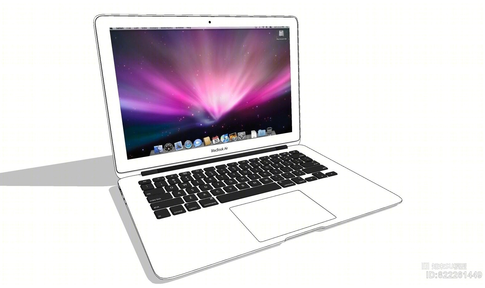 苹果笔记本电脑MacBookSU模型下载【ID:822261449】
