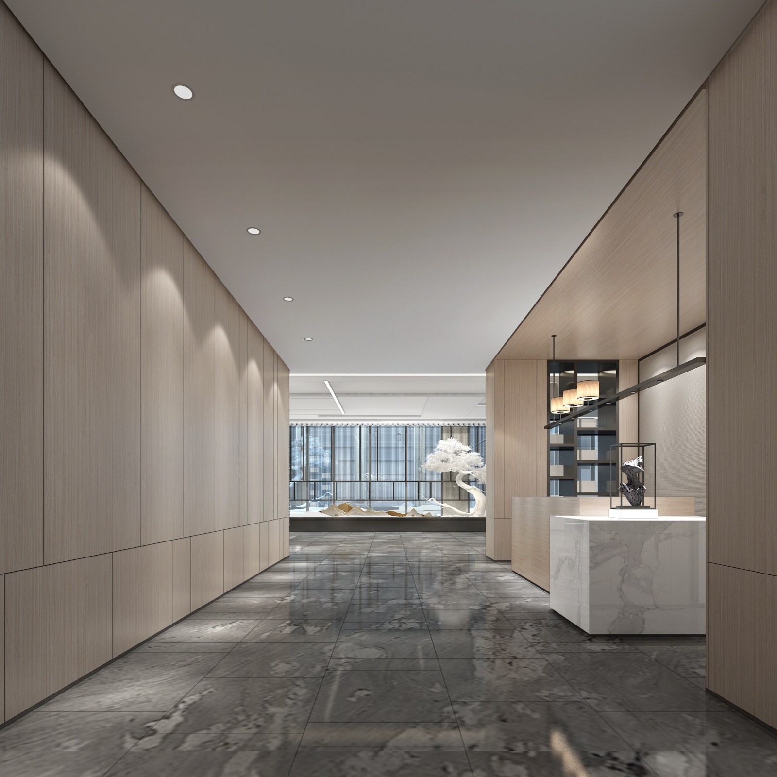 现代电影院走廊3D模型下载【ID:622264314】