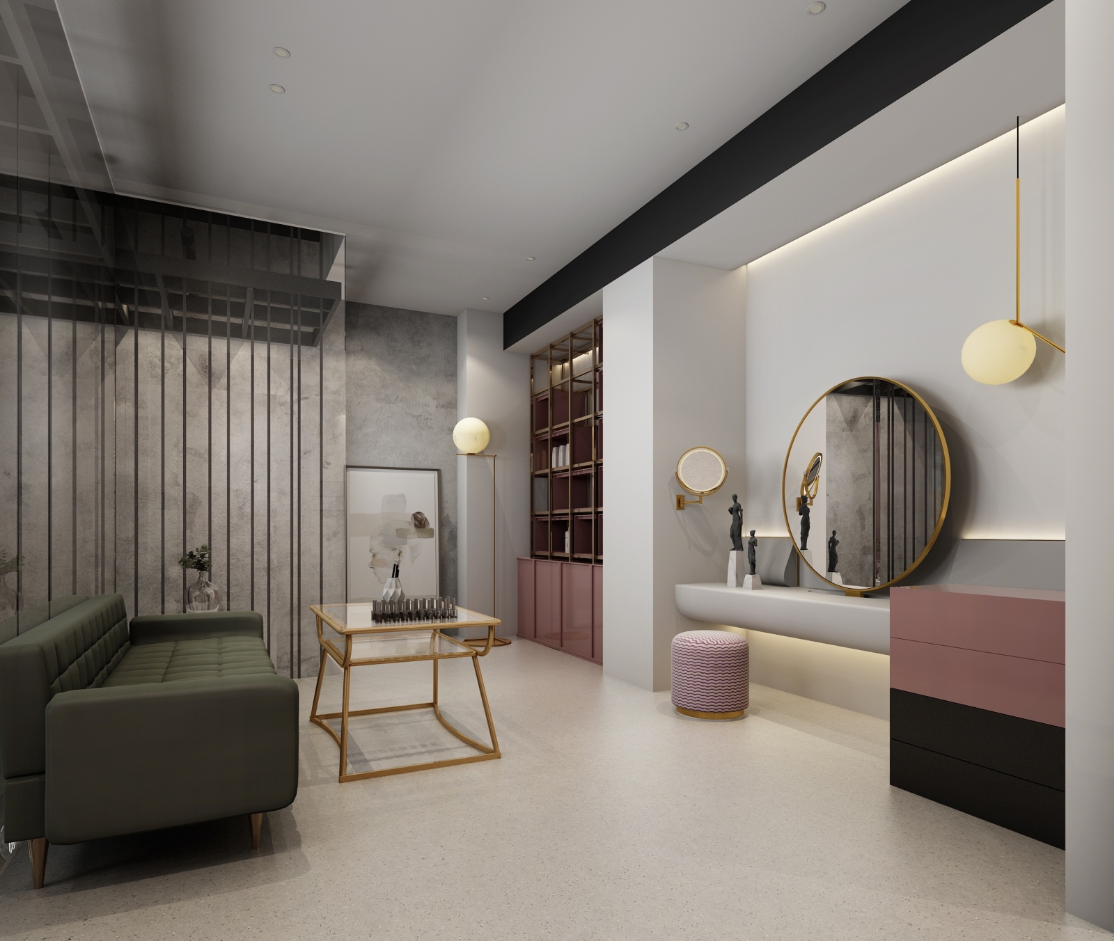 工业风创意理发店3D模型下载【ID:922505749】