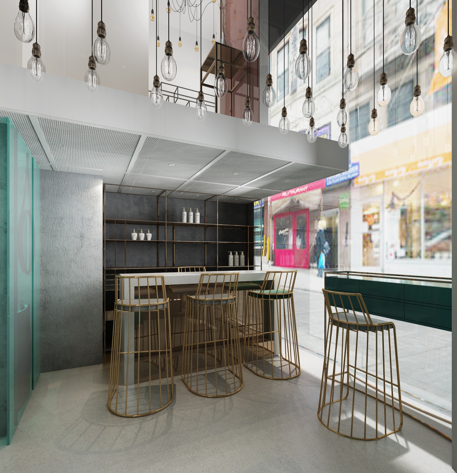 工业风创意理发店3D模型下载【ID:922506756】