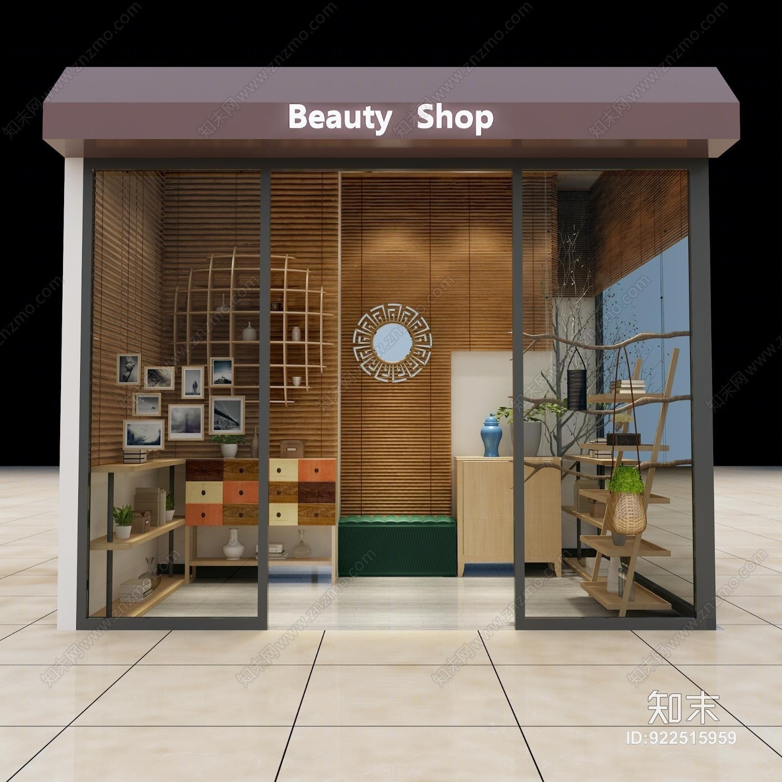 现代美甲店3D模型下载【ID:922515959】