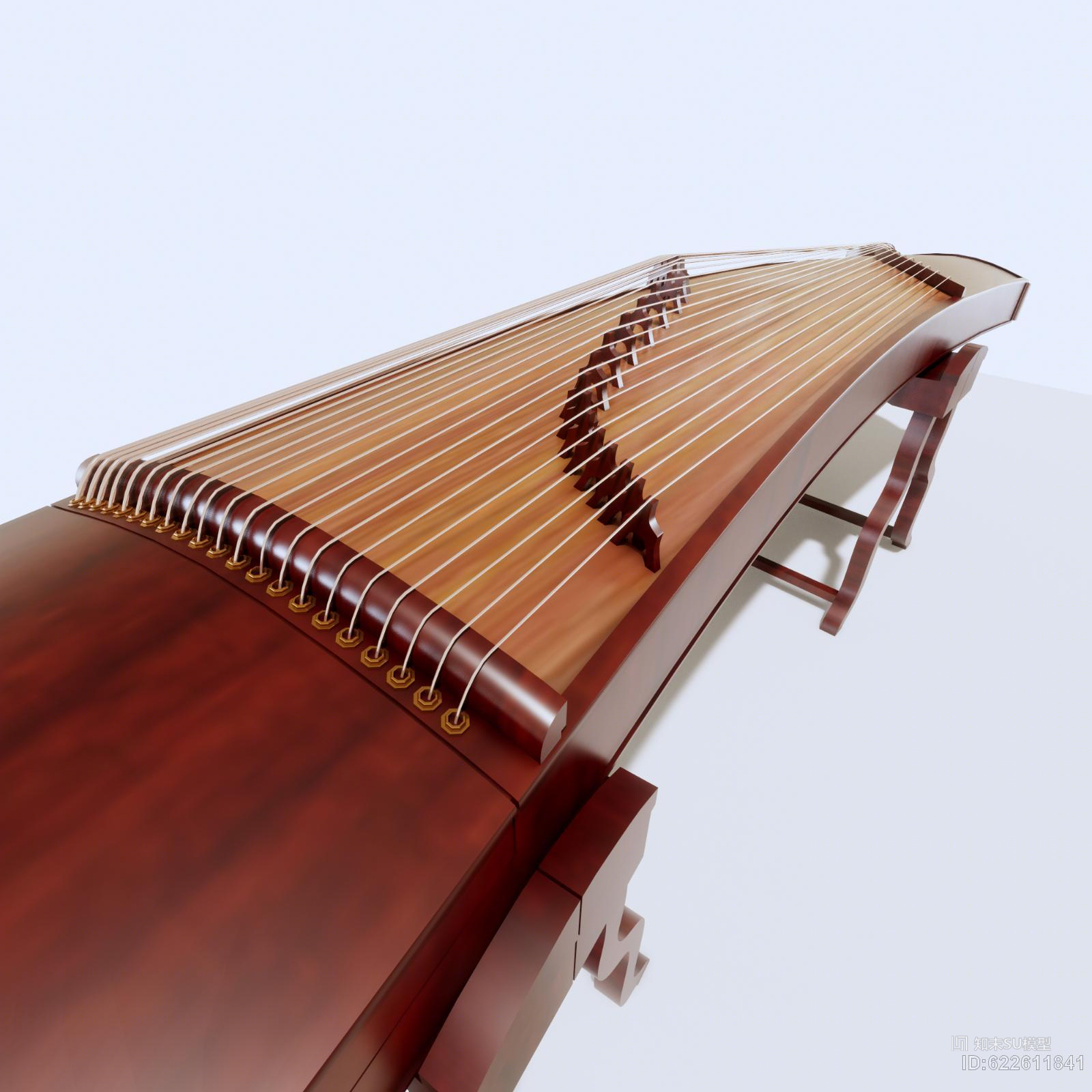 留声机古筝乐器装饰su模型下载【id:622611841】