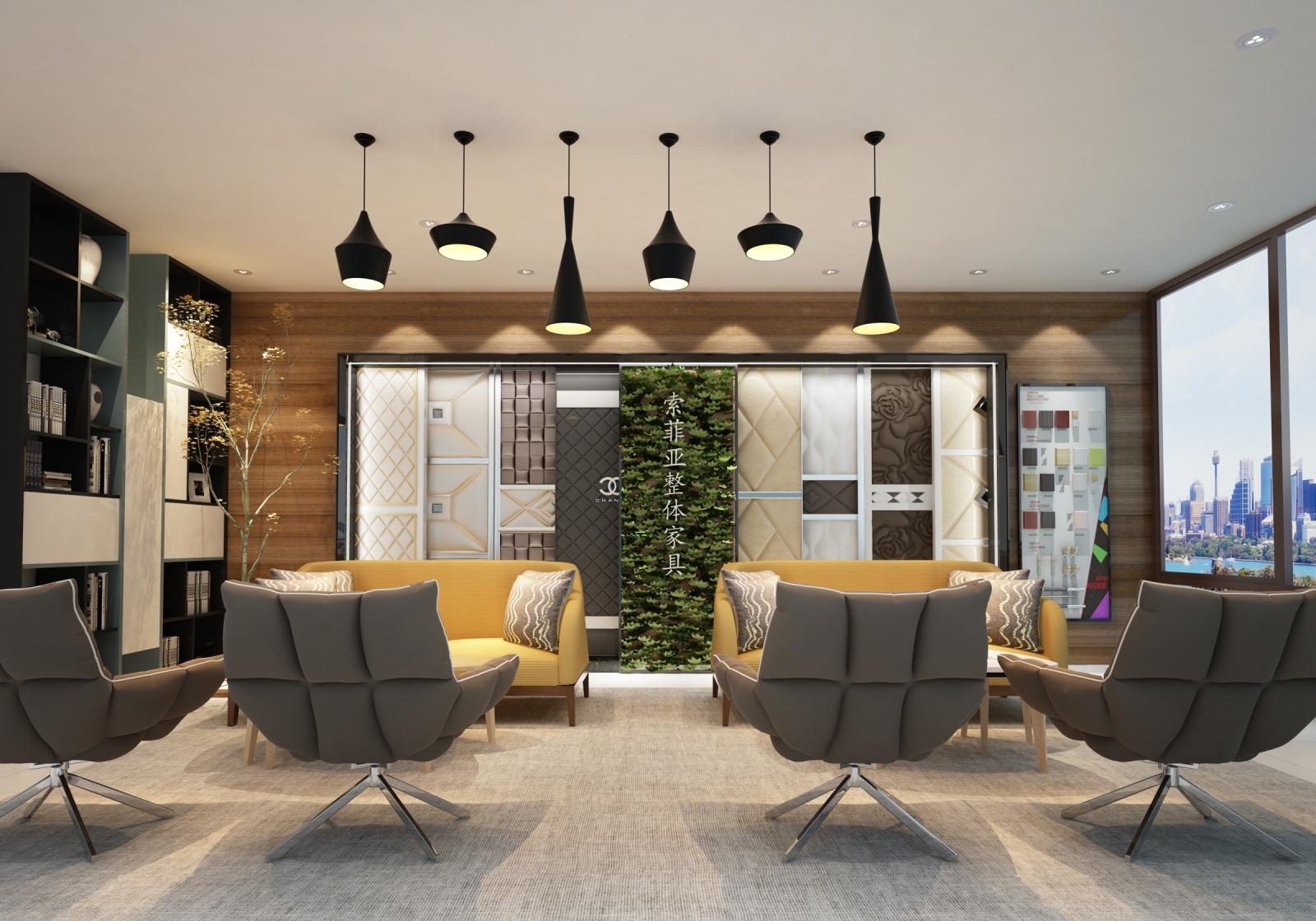 现代衣柜展厅吊灯3D模型下载【ID:922620978】