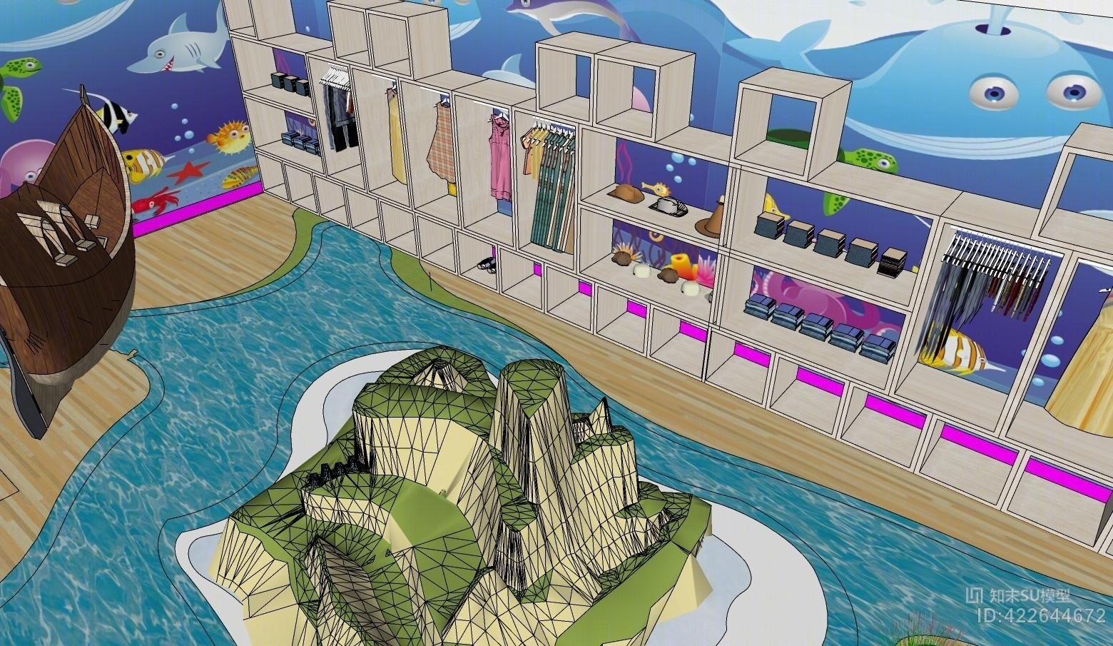 这个模型是一套别墅的室内儿童玩耍空间SU模型下载【ID:422644672】