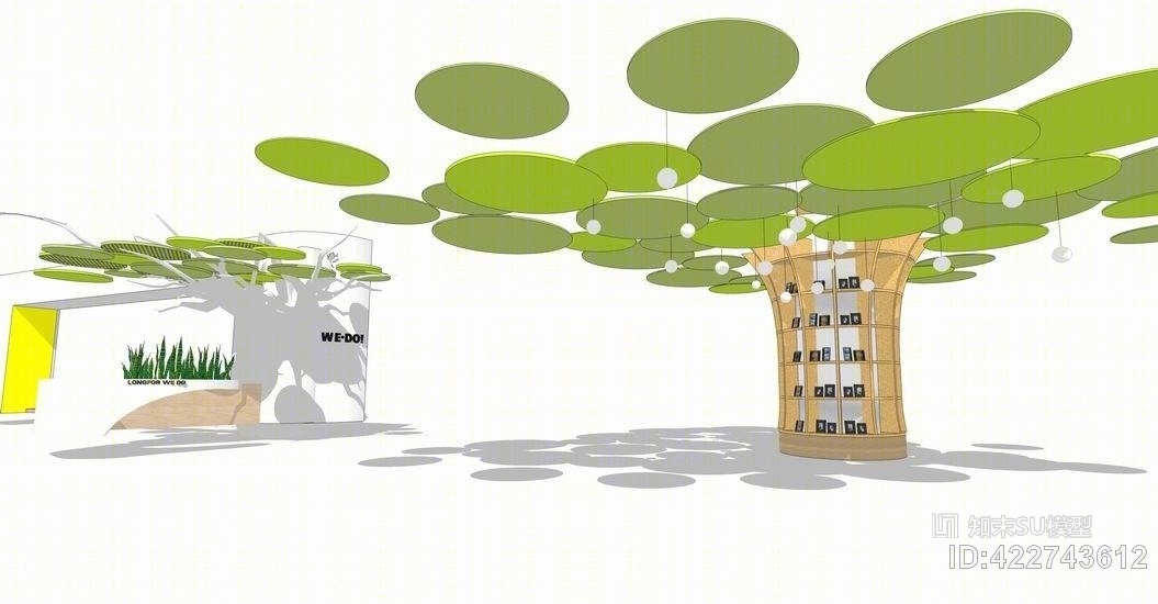 抽象树构件SU模型下载【ID:422743612】