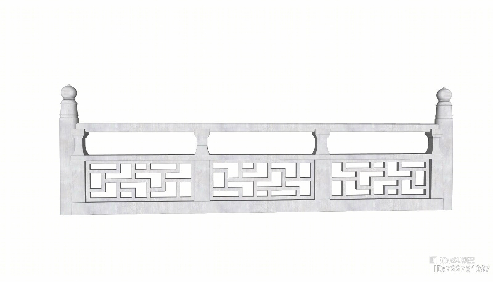其他风格的特色围墙栏杆SU模型下载【ID:722751097】