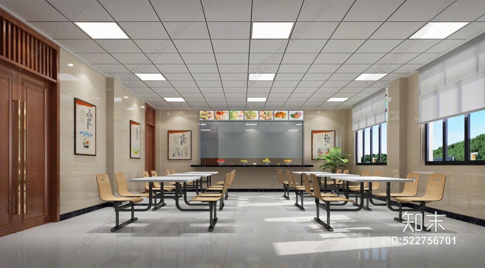 系等等单位大食堂3D模型下载【ID:522756701】