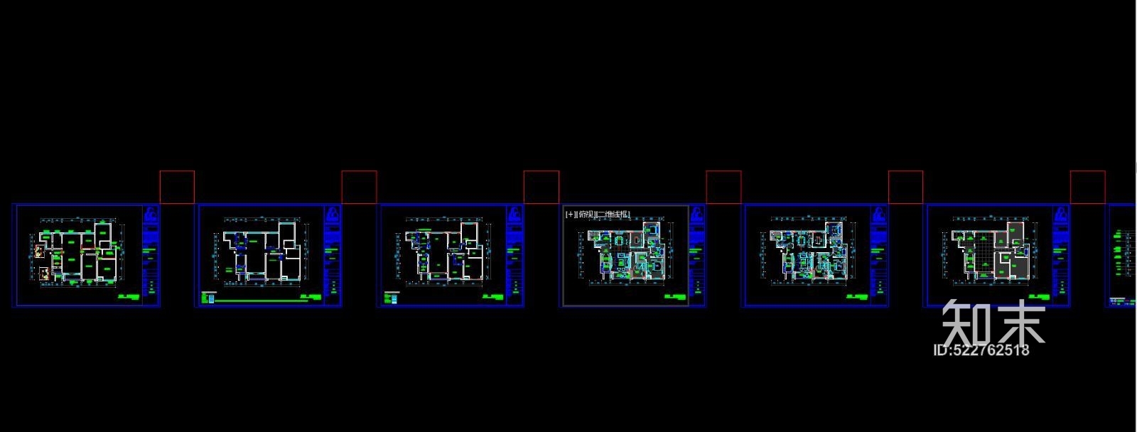 家装一整套图纸施工图下载【ID:522762518】