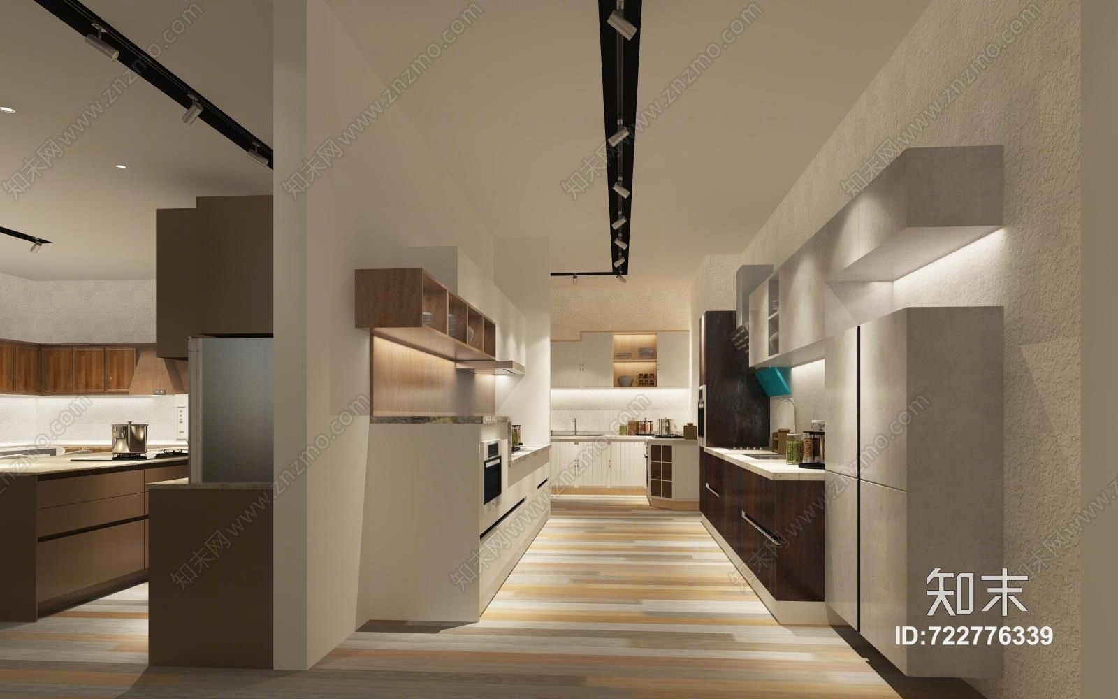 现代厨房3D模型下载【ID:722776339】