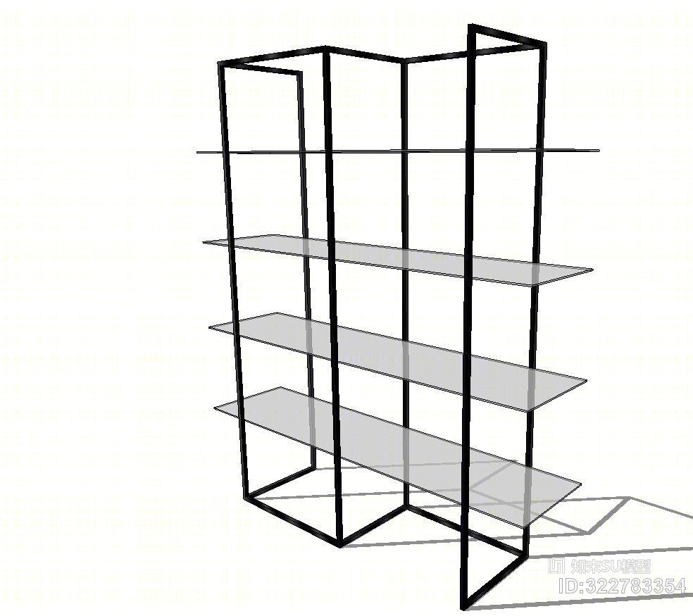 现代风格陈列柜SU模型下载【ID:322783354】