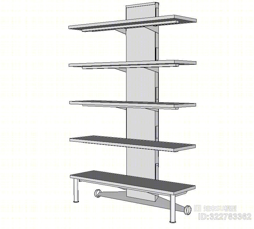 现代风格陈列柜SU模型下载【ID:322783362】
