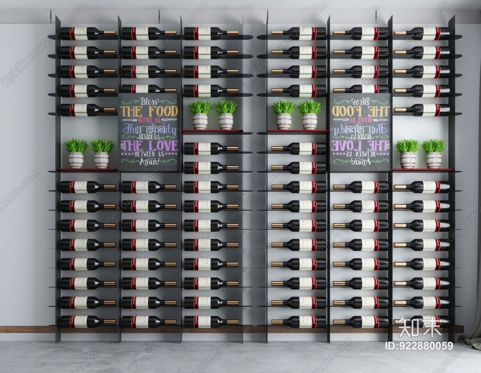 新中式酒架模型3D模型下载【ID:922880059】