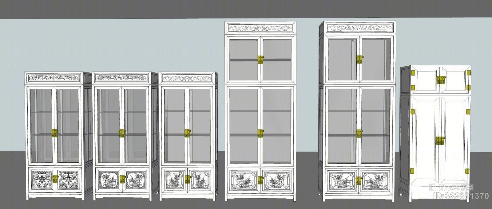 展柜SU模型下载【ID:322881370】