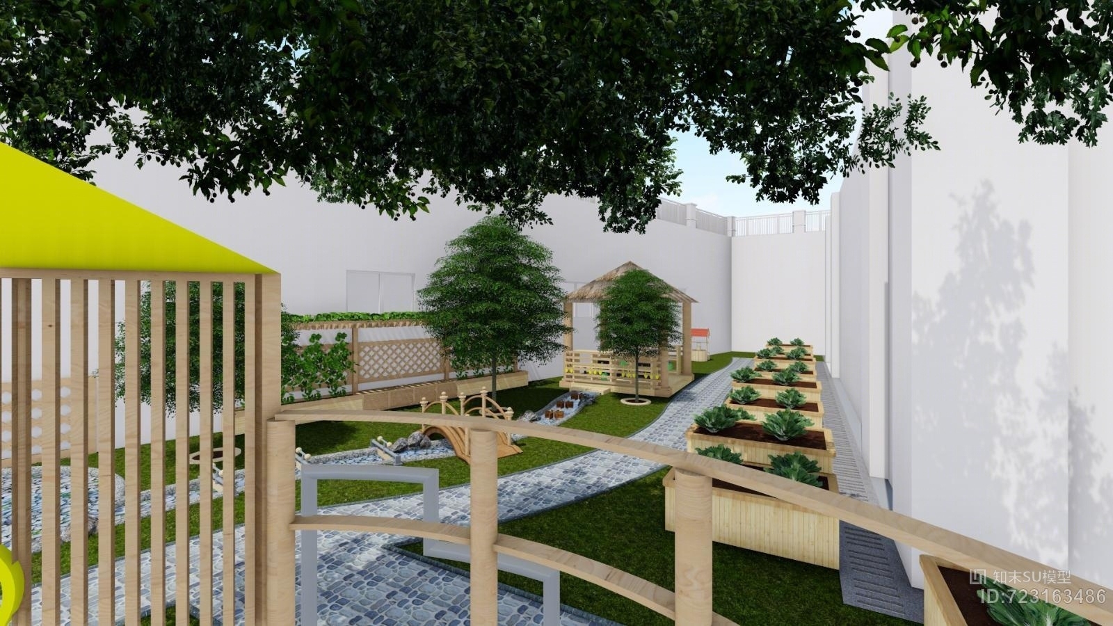 生态小农场（lumion渲染，不含植物）SU模型下载【ID:723163486】