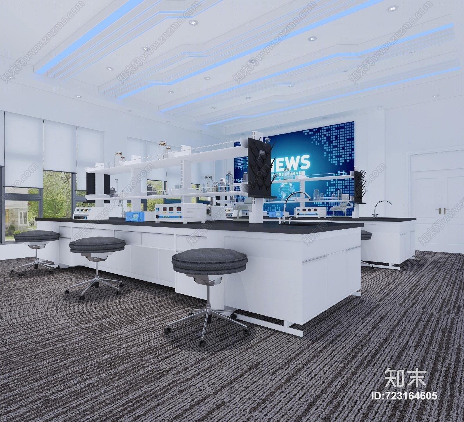 现代科研室3D模型下载【ID:723164605】