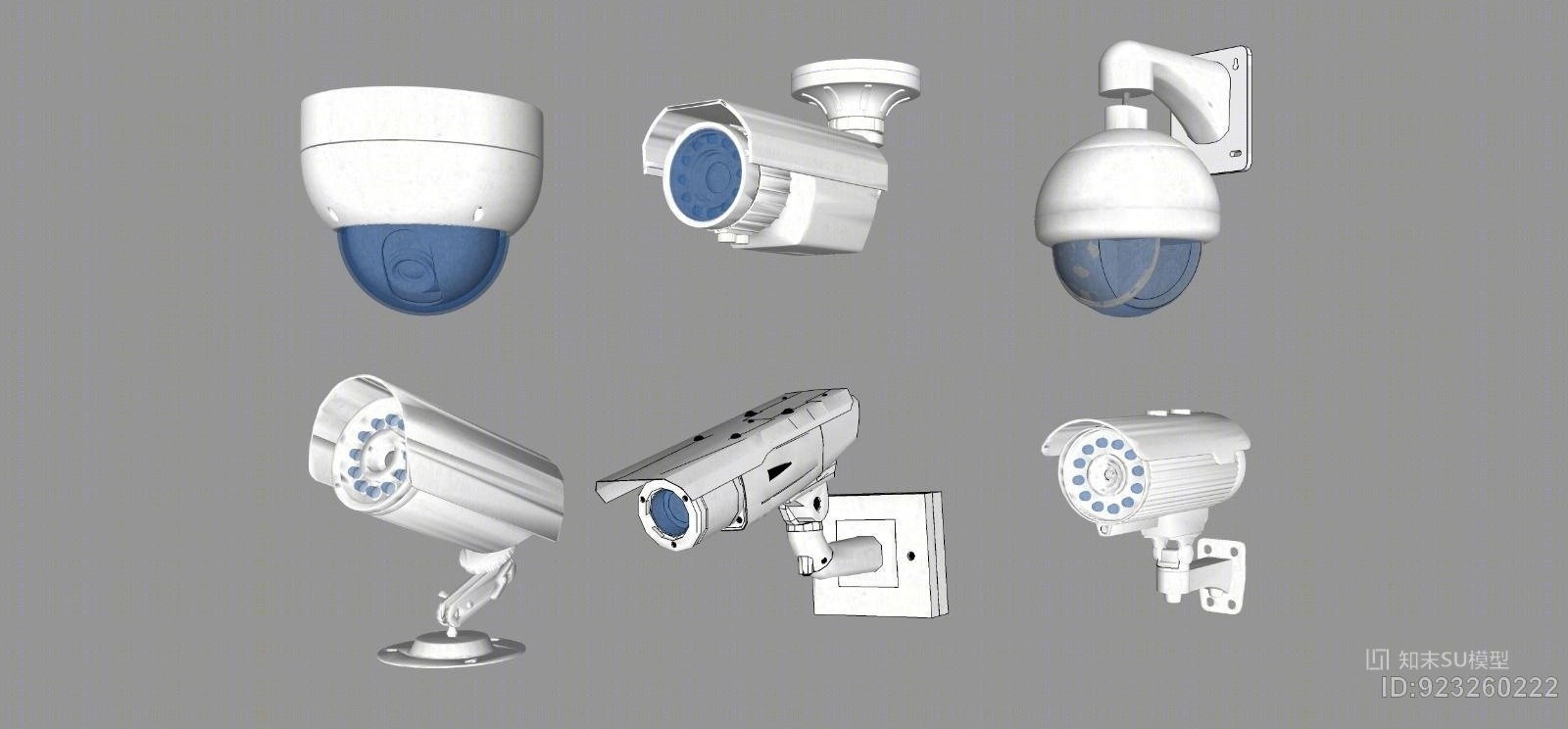 摄像头监控器组合SU模型下载【ID:923260222】
