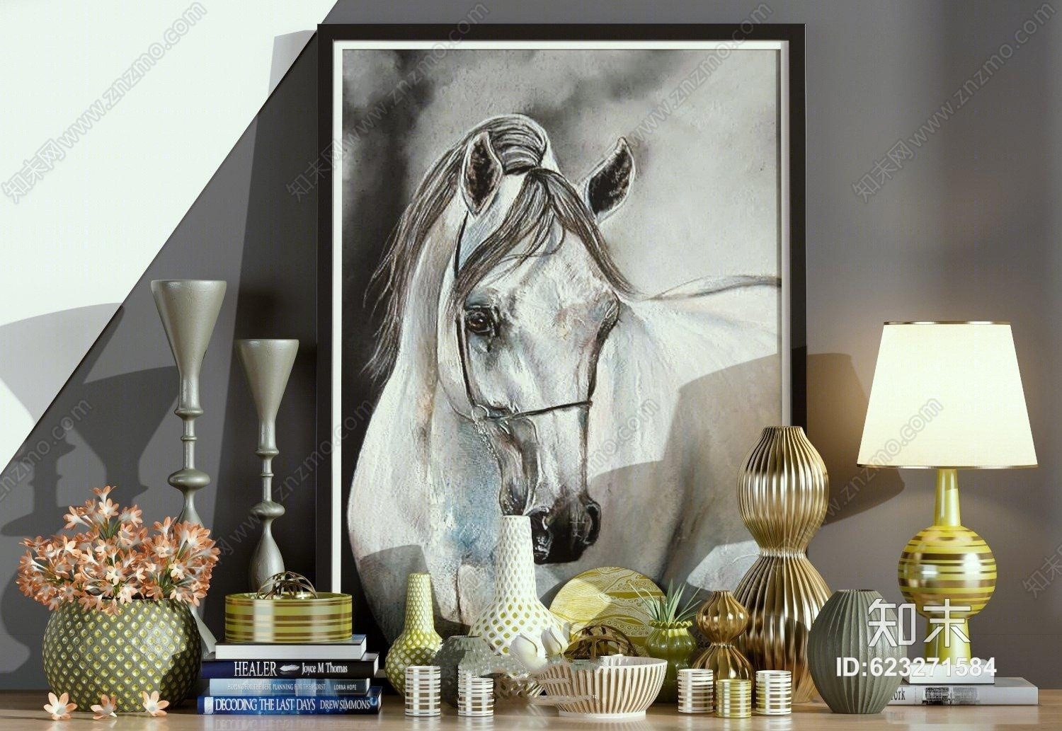 现代桌面饰品3D模型下载【ID:623271584】