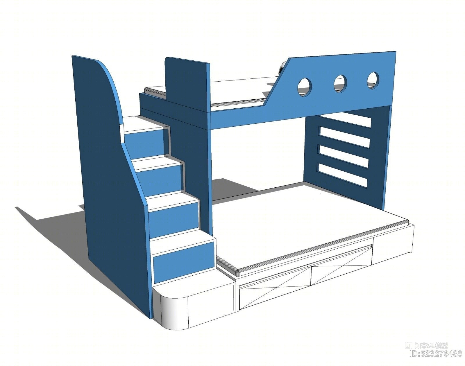 儿童床SU模型下载【ID:523276488】