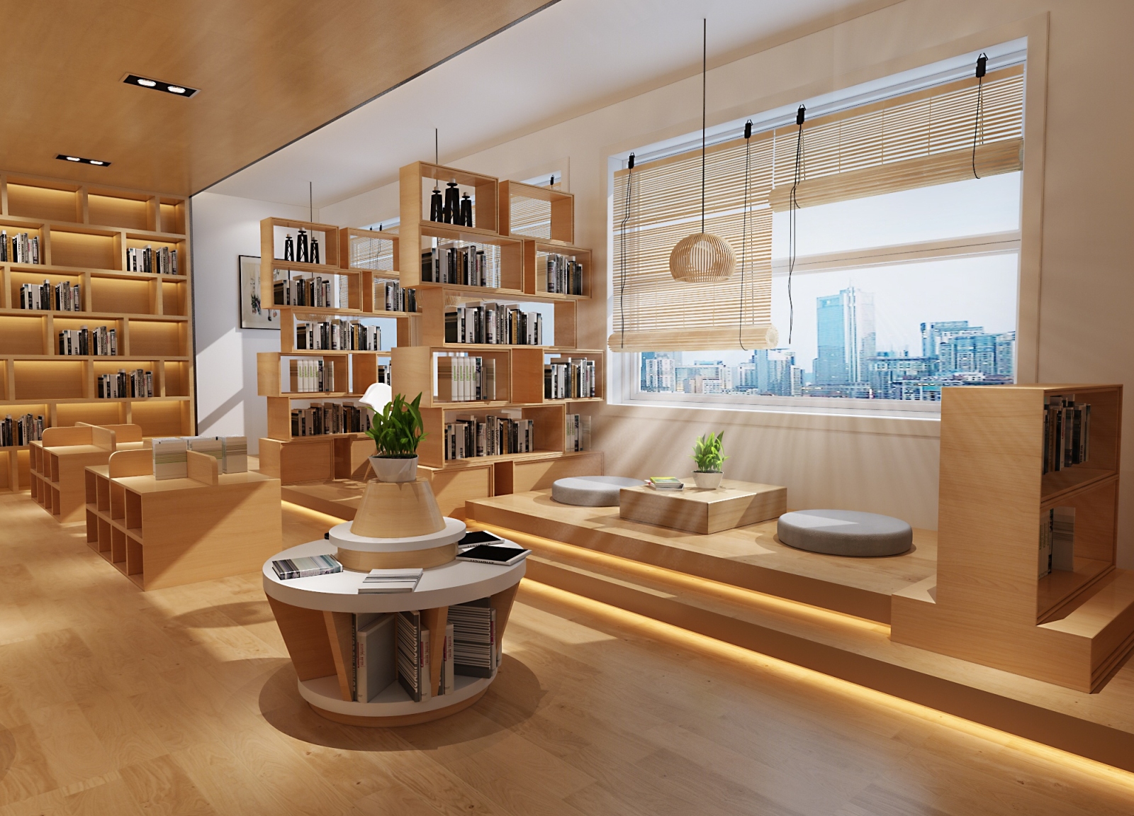 日式图书馆3D模型下载【ID:923284664】