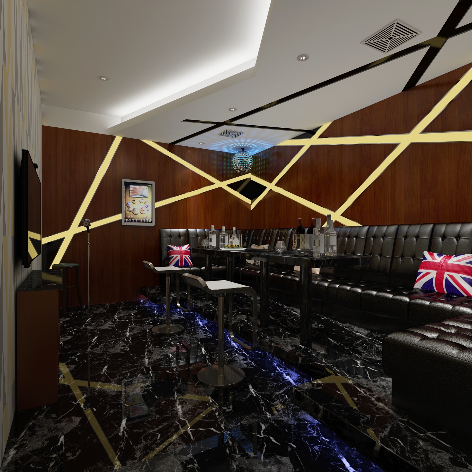 现代KTV沙发模型3D模型下载【ID:723297020】