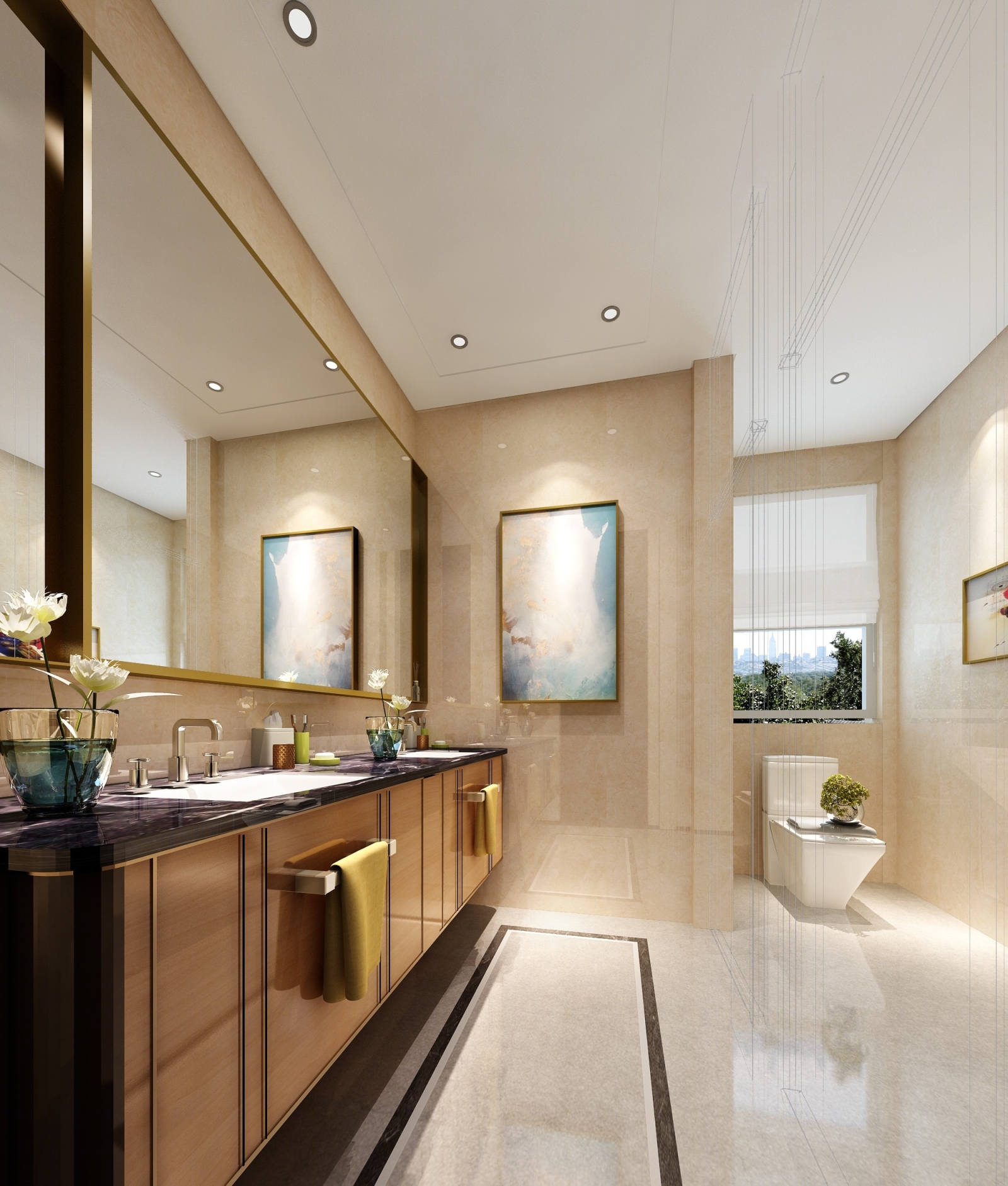 现代单身公寓卫生间3D模型下载【ID:923308191】