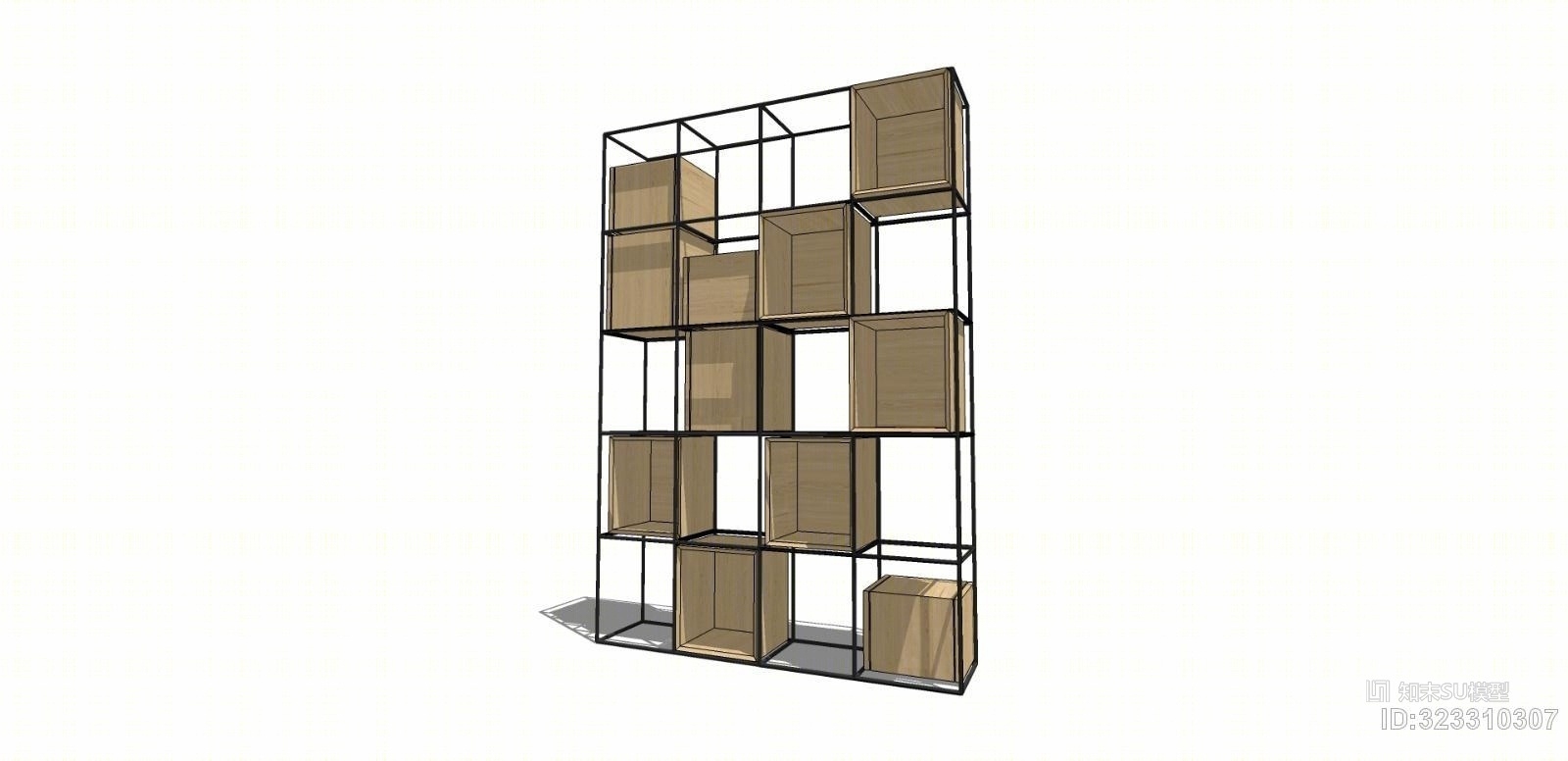 工业风loft装饰柜陈列柜SU模型下载【ID:323310307】