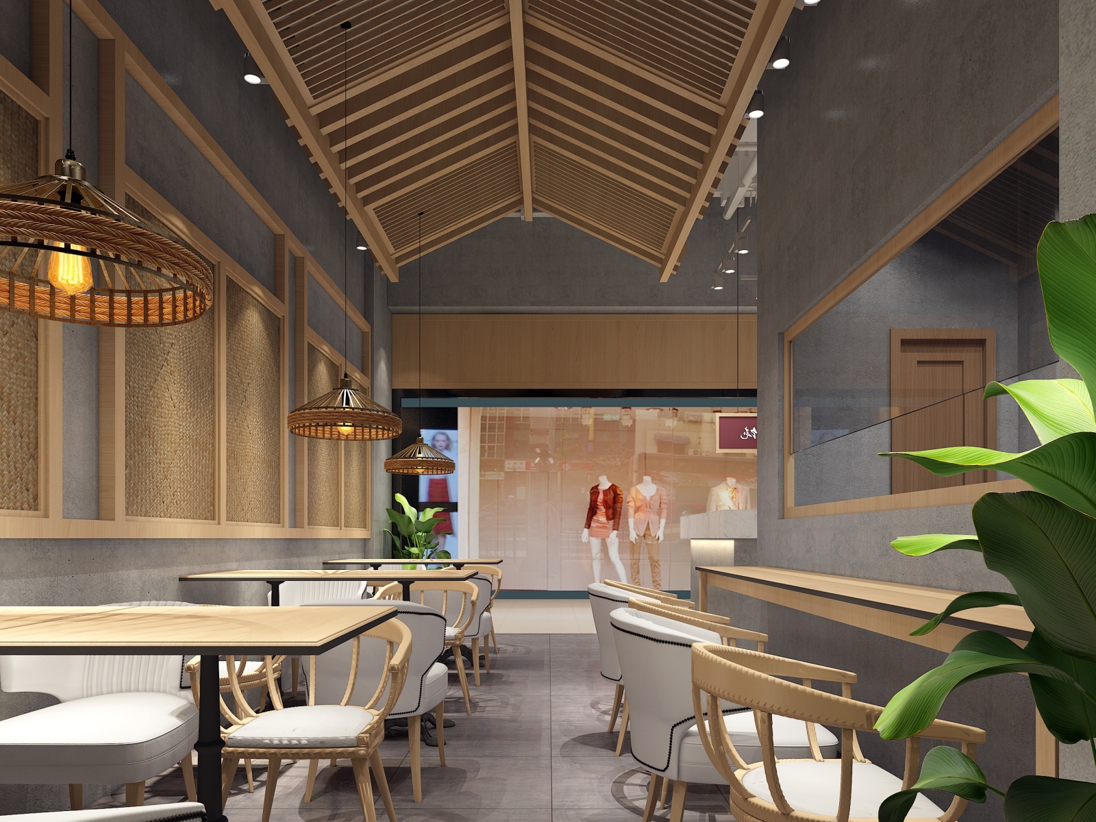 新中式茶餐厅3D模型下载【ID:323311109】