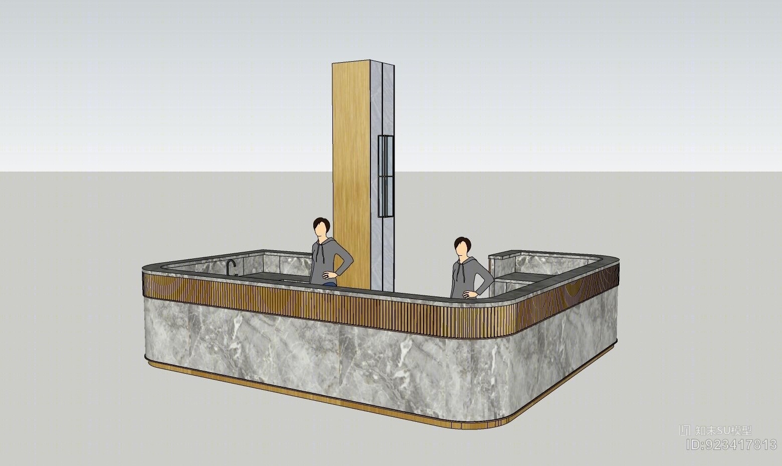售楼部SU模型下载【ID:923417813】
