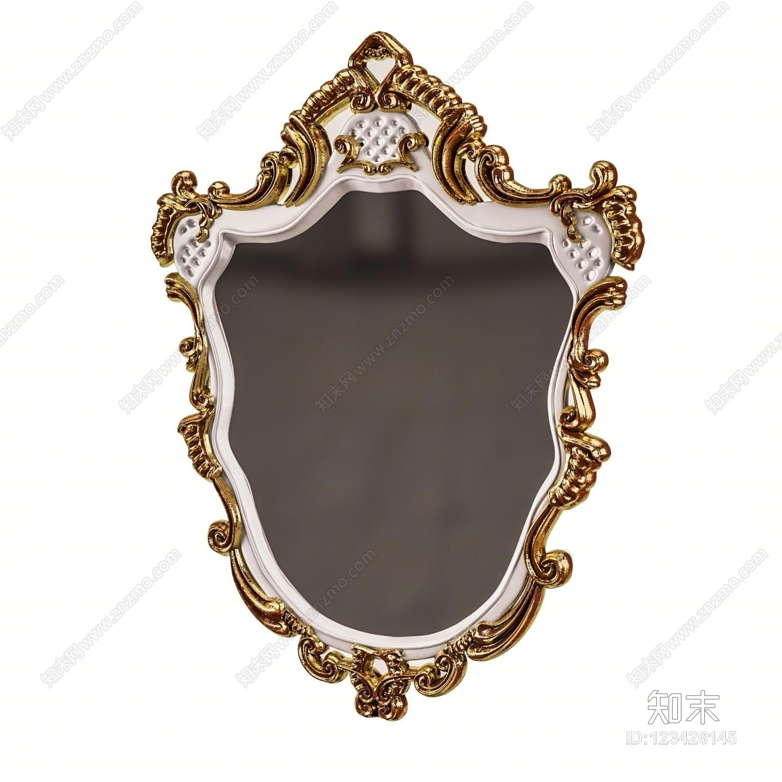 欧式雕花金属挂镜3D模型下载【ID:123426145】