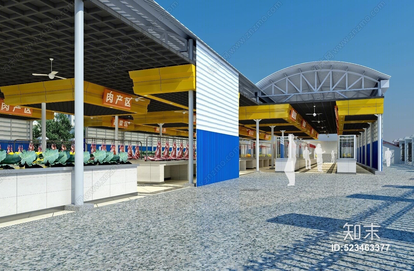 其他混搭菜市场3D模型下载【ID:523463377】