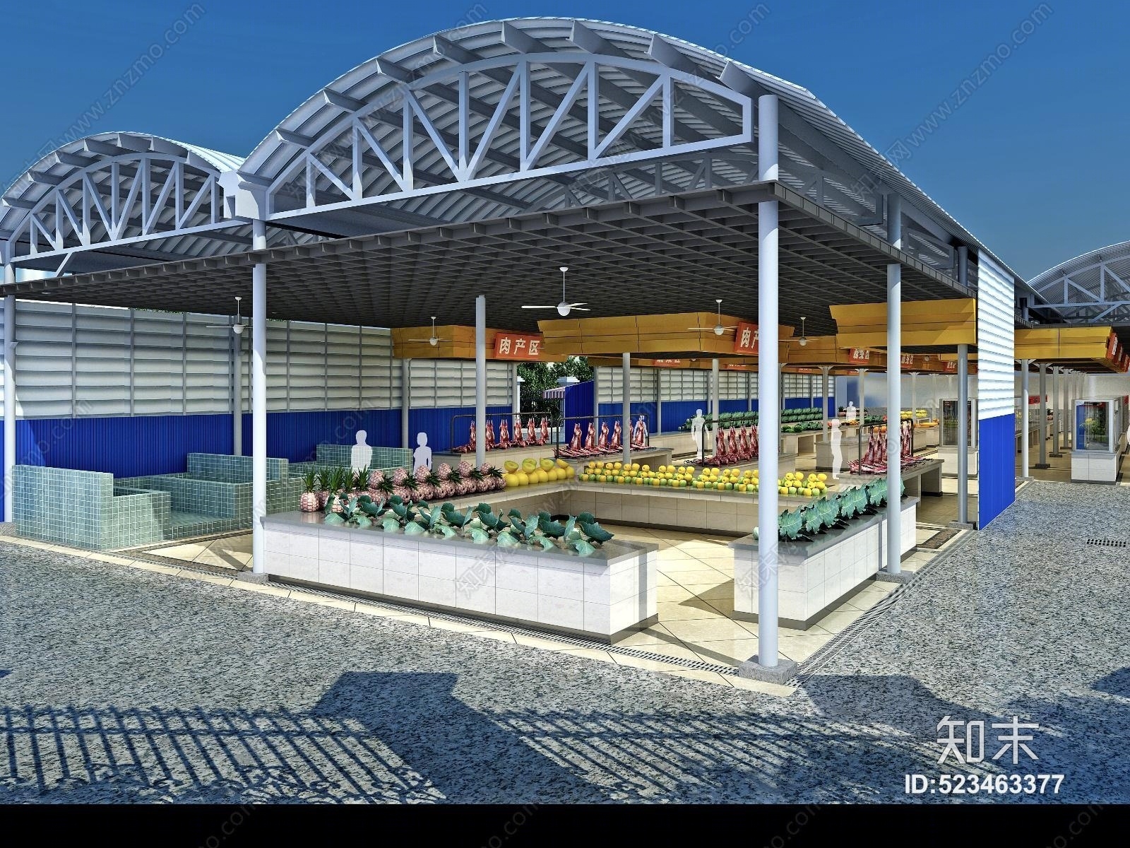 其他混搭菜市场3D模型下载【ID:523463377】