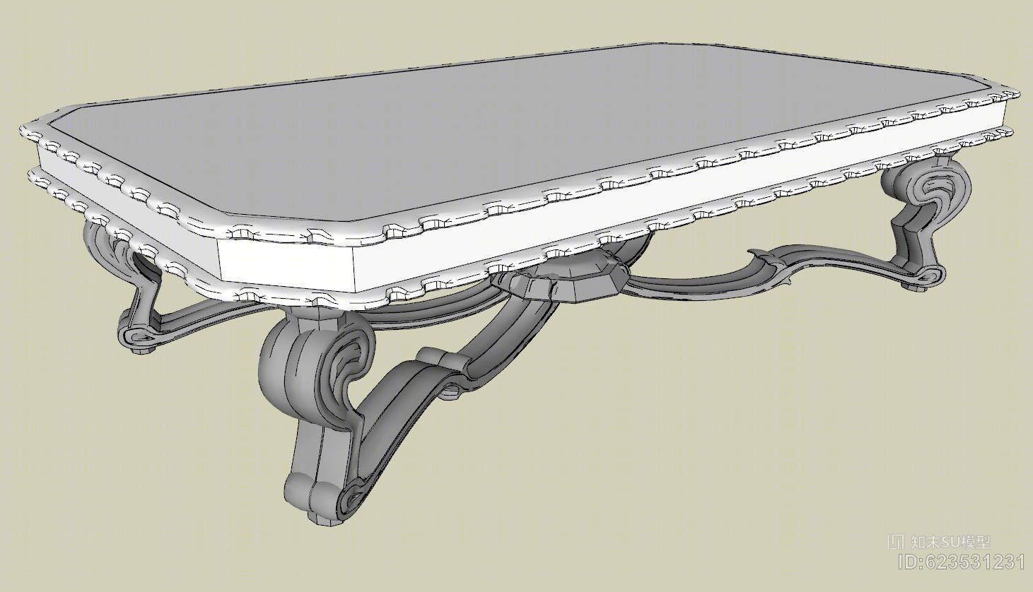 茶几SU模型下载【ID:623531231】