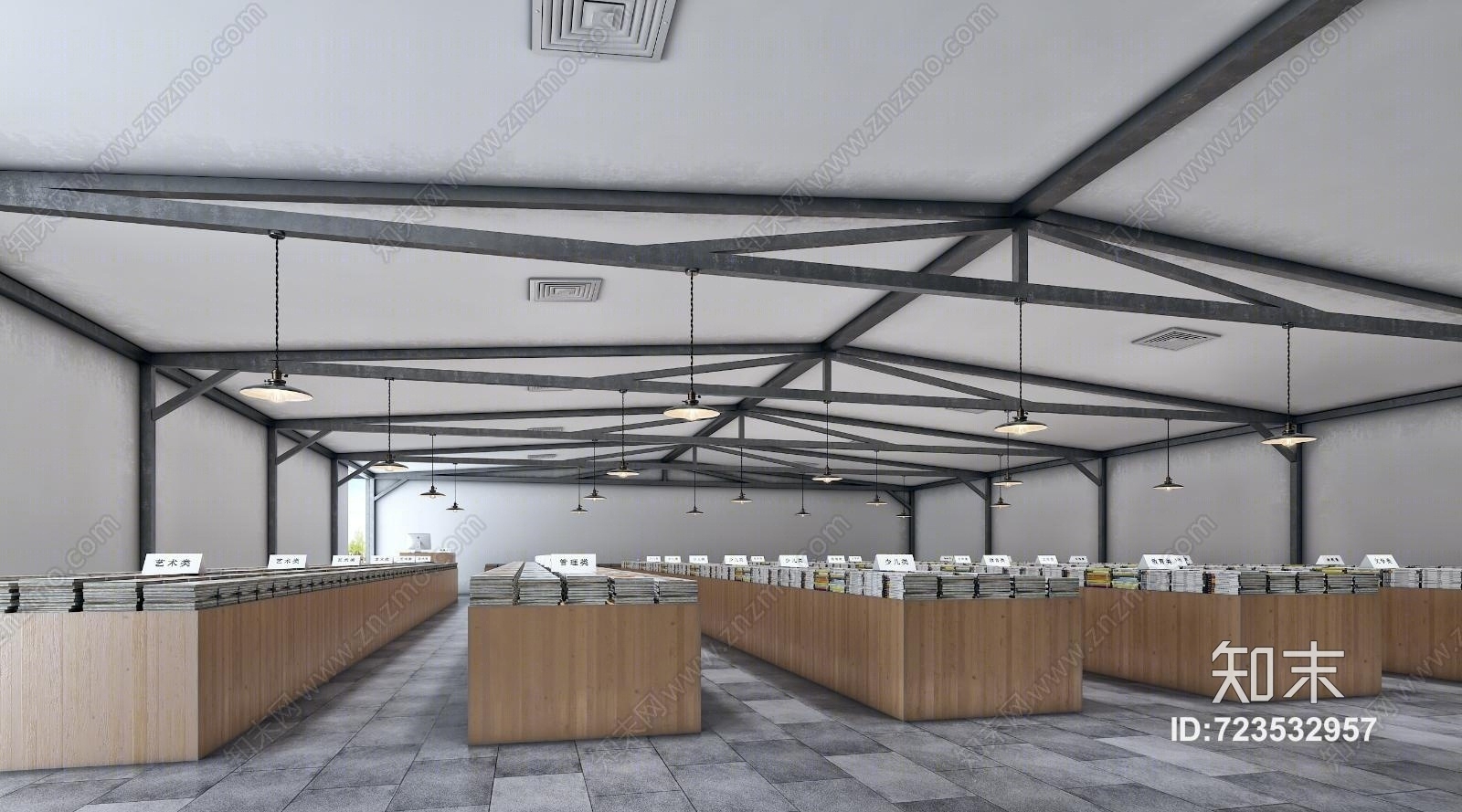 书其他混搭店图书大棚书展3D模型下载【ID:723532957】