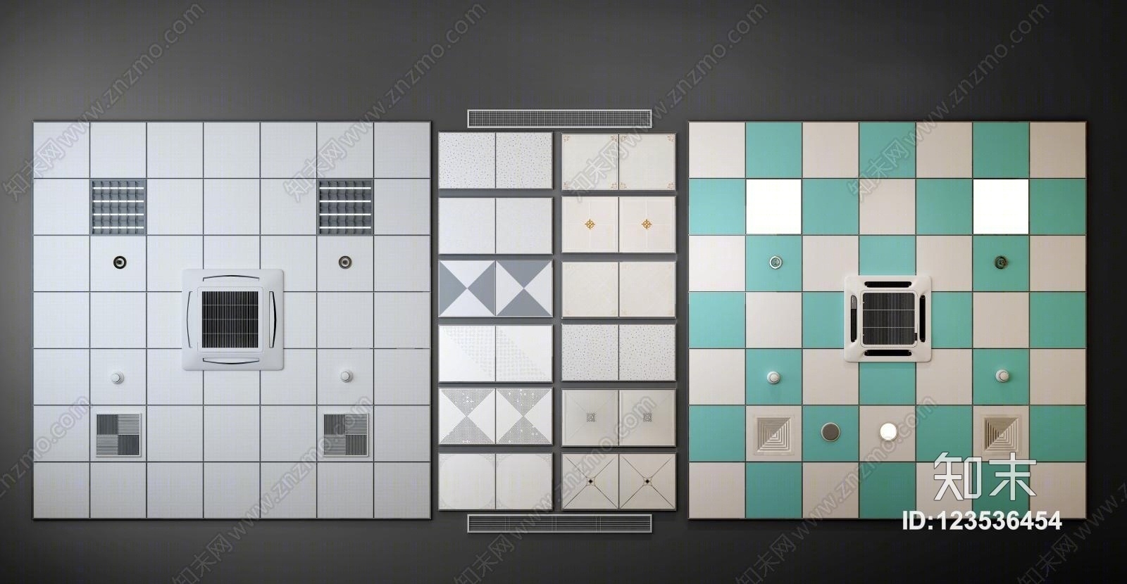 现代中央空调3D模型下载【ID:123536454】