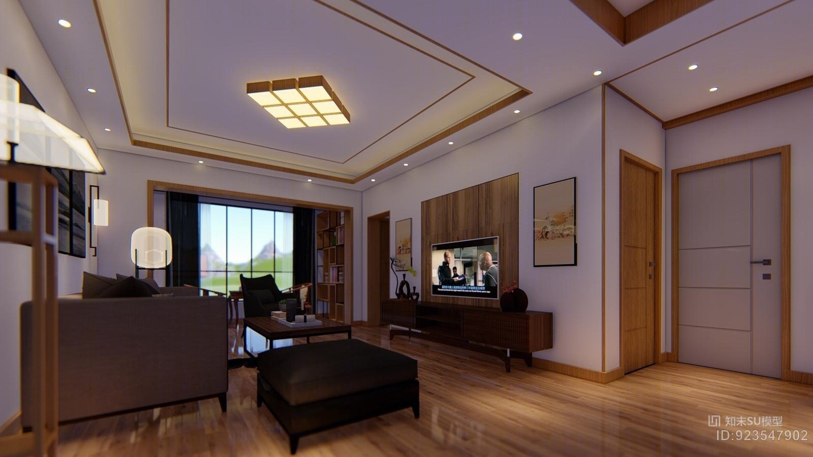 完整的整套室内模型SU模型下载【ID:923547902】