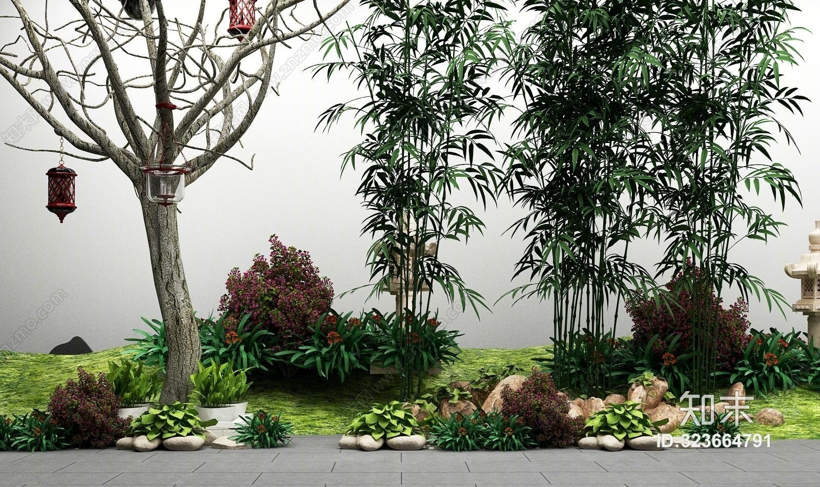 园林景观3D模型下载【ID:323664791】