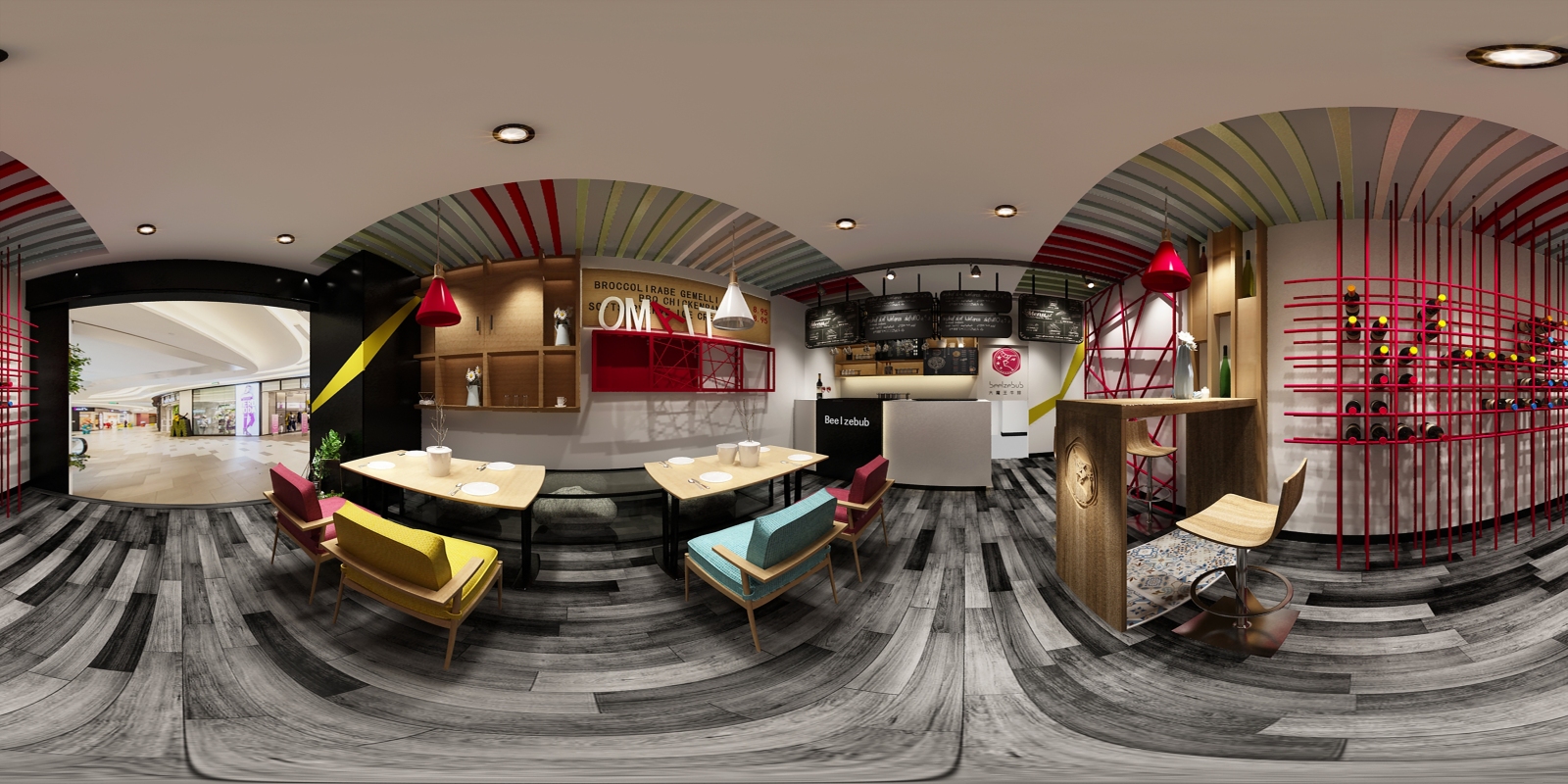餐厅店面3D模型下载【ID:223664989】