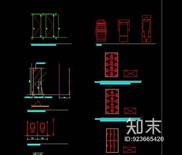 卫生间精细图例施工图下载【ID:923665420】