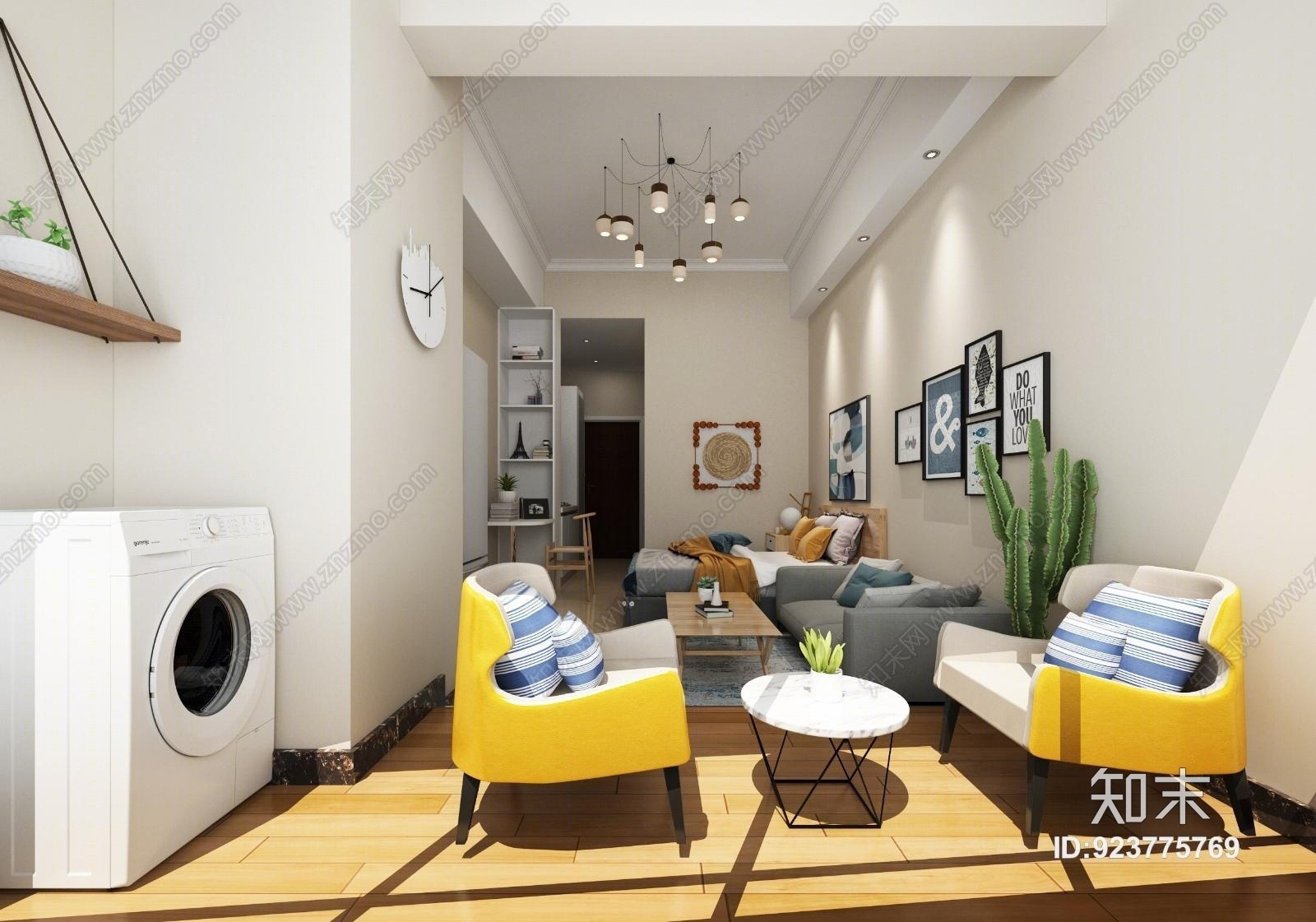 北欧公寓3D模型下载【ID:923775769】