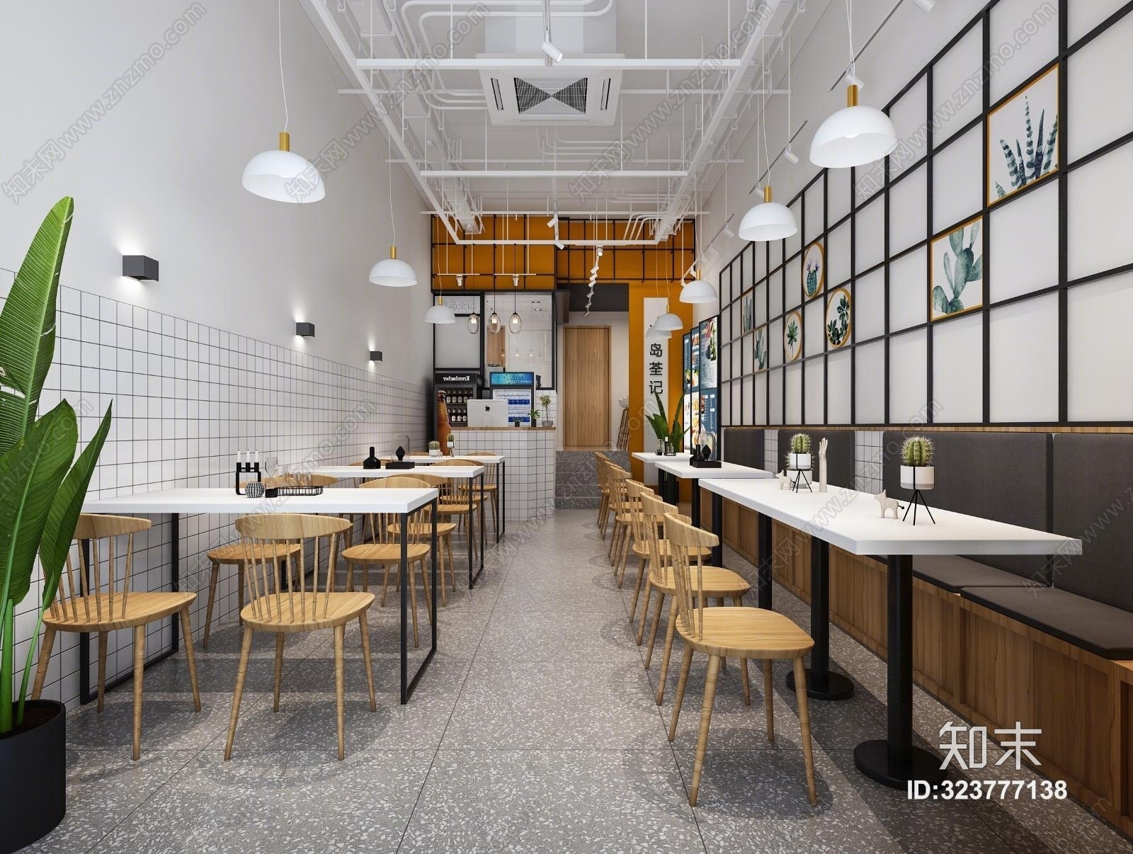 现代工业茶餐厅3D模型下载【ID:323777138】