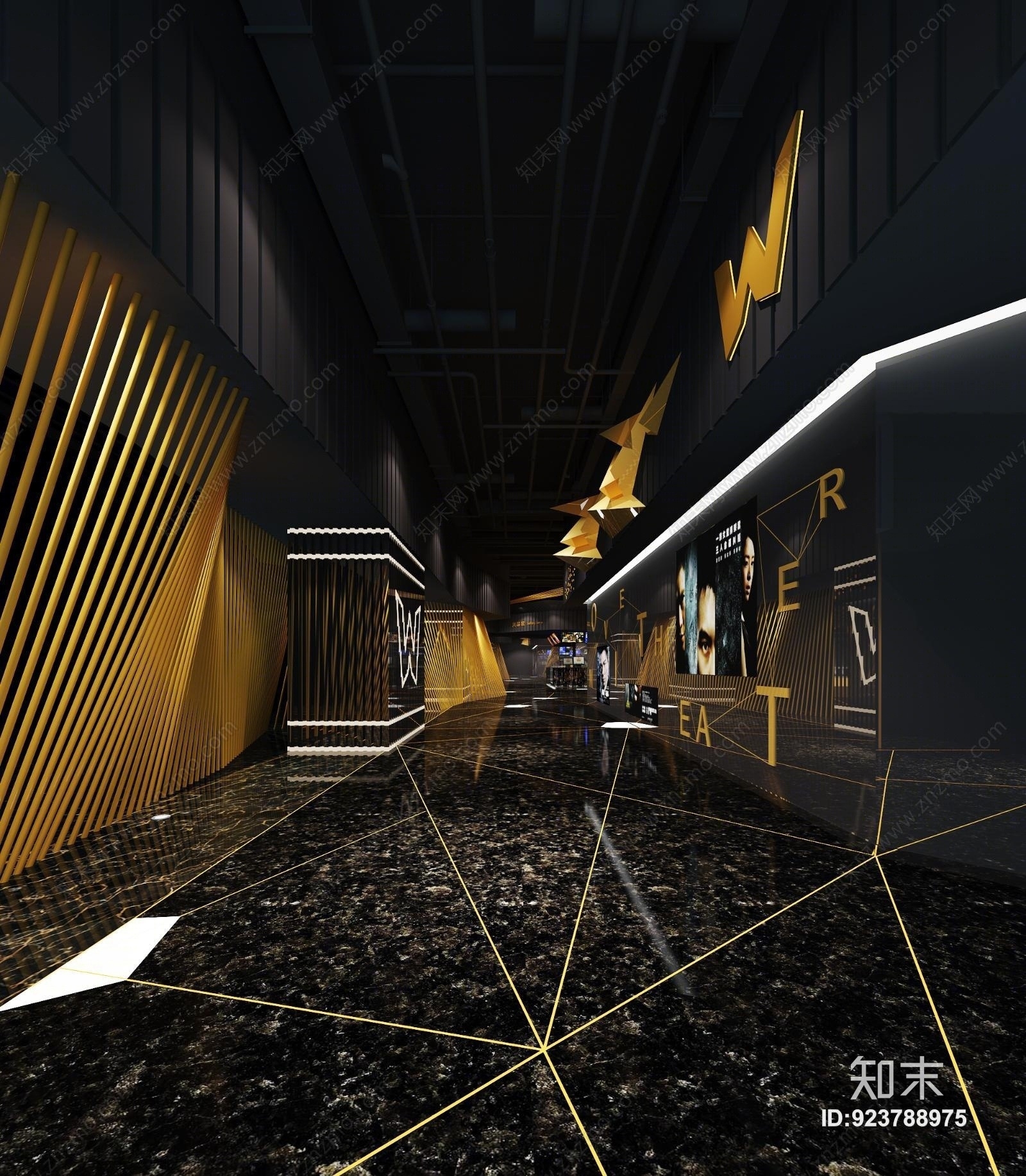 电影院大厅3D模型下载【ID:923788975】