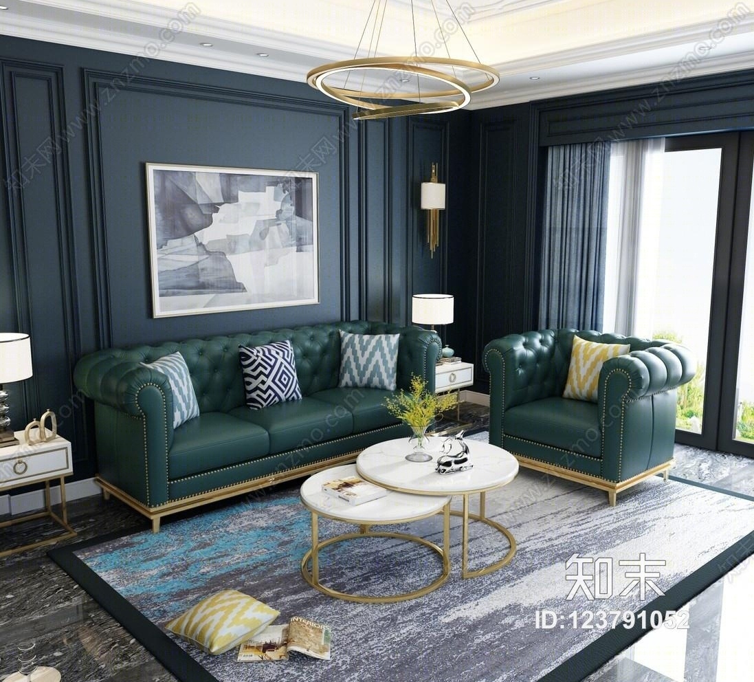 电商家具后现代沙发灯具茶几灯具边几台灯饰品3D模型下载【ID:123791052】