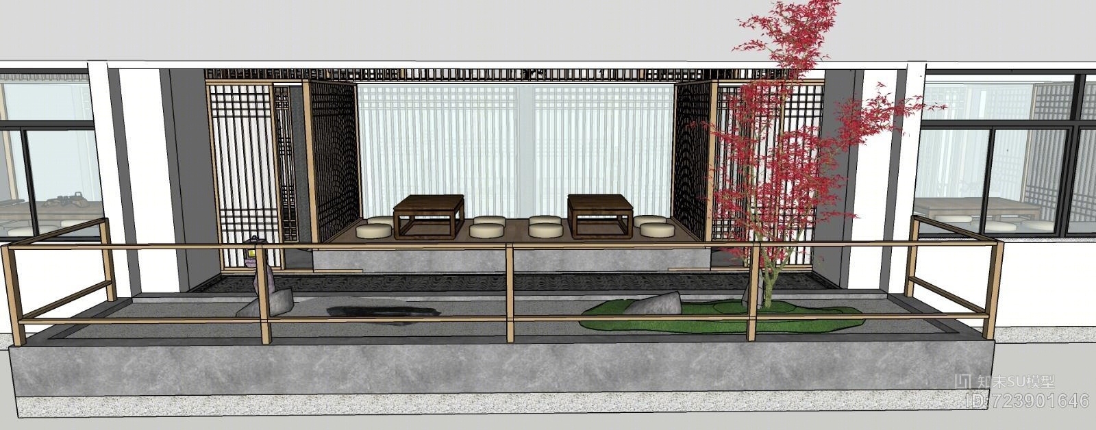 中式会所SU模型下载【ID:723901646】